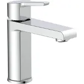 Schutte Waschtischarmatur VITA, Wasserhahn Bad mit Ablaufgarnitur, Chrom