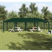 vidaXL Partyzelt Grün 8x4 m PE, Pavillons & Partyzelte DesignMöbel Neu