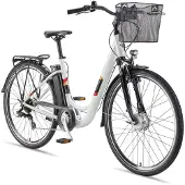 Telefunken City E-Bike für Damen und Herren | Elektrofahrrad 28 Zoll | 7-Gang Kettenschaltung | Frontmotor 250 W | 374,4 Wh Akku | EBike Pedelec