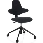 Hjh OFFICE Profi Bürostuhl PALIANO Ergonomischer Schreibtischstuhl ohne Armlehnen Stoff Schwarz Drehstuhl für Büro, Zuhause