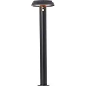 Brilliant schwarze Solar Außenstehleuchte ALVERO | mit Bewegungsmelder | 4W 500lm 3000K | Höhe 50 cm | Metall/Kunststoff