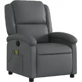 Syfax Massagesessel Relaxsessel Grau Kunstleder