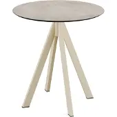 Essentials Infinity Terrassentisch Sand gestell + Moonstone HPL Ø70 cm