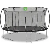 Exit Black Edition Trampolin ø366cm, auf Beinen, Rund, für Kinder, Schwarz