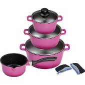 King Topf-Set Set, je 1 Kochtopf Ø 16/20/24 cm, 1x Stielkasserolle Ø 16 cm, 7 Stk. tlg. Aluminiumguss