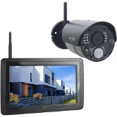 Elro IP Überwachungskamera Set mit Aufzeichnung, 7 Zoll Monitor, Bewegungsmelder