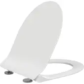 Creavit NESS WC-Sitz weiß glänzend Softclose Duroplast Edelstahl Scharniere schlankes Design