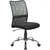 Dmora Bürostuhl Dana, Mesh-Arbeitsstuhl, ergonomischer Bürositz, 57x46h90/100 cm, schwarz