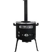 Grillpeter Utschak Asamat Ø40 cm mit Grillplatte 4 mm Grillrost Ø20 cm