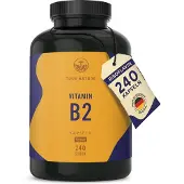 True Nature Vitamin B2 – 240 Kapseln (8 Monate Vorrat) – Riboflavin Vegan -
