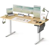 Songmics 160 cm, Elektrisch Höhenverstellbarer Schreibtisch, Memory-Funktion für 4 Höhen