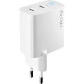 Forever Netzladegerät GaN PD QC TC-06-65CC 2x USB-C 65W weiß