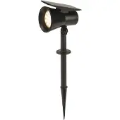 PRIOS LED-Solarstrahler Birko, Höhe 56 cm, schwarz, Erdspieß