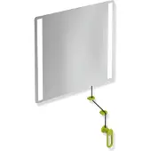 Hewi LED-Kippspiegel basic der Serie 801, mit integrierter LED-Beleuchtung, in Farbe 74 (Apfelgrün)