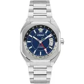 Versace VE0I00225 V-Contempo GMT Automatik silber blau Edelstahl Herren Uhr NEU