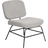 Meet by Paperflow Sessel Curve, Industrial Design, Polyesterbezug, Gestell Stahl & Sperrholz, B 570 x T 710 x H 755 mm, grau