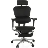 Hjh OFFICE Luxus Chefsessel ERGOHUMAN PLUS LEGPRO GEN2 Ergonomischer Bürostuhl mit Armlehnen (höhenverstellbar) Leder Drehstuhl für Büro, Zuhause