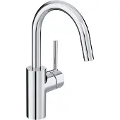 Kludi BOZZ Waschtisch-Einhandmischer, Auslaufhöhe 185mm, schwenkbarer Auslauf, ohne Ablaufgarnitur, 380280576