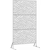 Syfax Sichtschutz Grau 100 x 50 x 180 cm Stahl