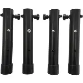 Oviala 4er-Set Klapptischsitzerhöhungen aus HDPE Schwarz -