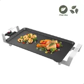 Bourgini Elements – Grillplatte – Backplatte – PFAS-freie keramische Antihaftbeschichtung – 46 x 26 cm – GRS-e recycelte Materialien
