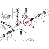 GROHE Wasserführung für Duschsystem / Wannenbatterie chrom - 47751000