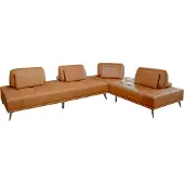 KAWOLA Sofa WIOLO Ecksofa Leder cognac