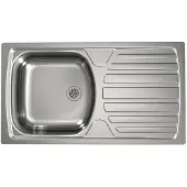 Alveus Basic 170, Aufsatzwanne, Rechteckig, Edelstahl, Edelstahl, 1 Becken, 360 x 355 mm