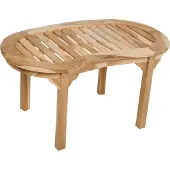 DELUKE Gartentisch MARIT - Teak, Natur, 90x50x46cm | Terrassentisch Wetterfest Outdoor Tisch