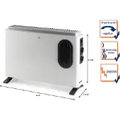 Domo Konvektorheizkörper 2000 w weiß DO7351CH