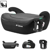 Tulano Cabby 20 Grau – i-Size Kindersitz R129, 125–150 cm, vorwärtsgerichtet, Autogurt, Getränkehalter, abnehmbarer Bezug