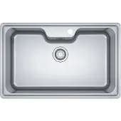 Franke BELL BCX 610-75, Unterbauspüle, Rechteckig, Edelstahl, Edelstahl, 1 Becken, Rechteckig