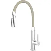 Novaservis - Küchenarmatur mit ausziehbarer Brause, 2 Düsen, beige/chrom 70730,0BE
