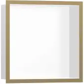 Hansgrohe Wandnische XTRASTORIS Individual mattweiß 300x300x100mm Designrahmen bru 300 x 300 x 100 mm Designrahmen brushed bronze