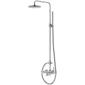 Steinberg Serie 100 Duschsystem, Stabhandbrause, Regenbrause rund, 1002760
