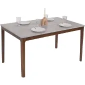 Mendler Esszimmertisch MCW-M55, Tisch Esstisch, Massiv-Holz HDF Laminat Melamin 135x80cm, Beton-Optik, braune Beine