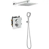 Novaservis Metalia Eco+ - Brausegarnitur 250 ECO+ mit Unterputz Thermostat, Chrom SADAECO52RT