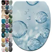 Sanilo WC-Sitz mit Absenkautomatik und Schnellverschluss Bubbles, Toilettendeckel direkt vom Hersteller, Klodeckel, Klobrille, WC Deckel, WC Brille