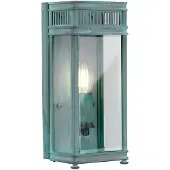 Elstead Lighting Außen Wandlaterne, Messing, Glas, Grünspan, H 31 cm