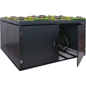 Mendler 4er-Fahrradgarage mit Pflanzkasten MCW-L56b, Fahrradbox, abschließbar verzinkter Stahl 126x220x210cm anthrazit