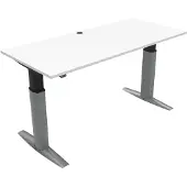 Stier Elektrisch höhenverstellbarer Schreibtisch 501-23, 180x80cm, Weiß, 68-120cm 175kg Nutzlast, hochwertig