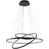 LUCANDE Ezana Pendelleuchte Matt Black/White - , Ezana, dimmbar, Schwarz, für Wohnzimmer, Metall, Modern