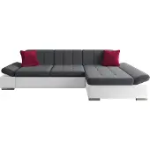 Mirjan 24 Ecksofa Malwi mit Regulierbare Armlehnen Eckcouch mit Schlaffunktion und Bettkasten, L-Form Sofa vom Hersteller (Soft 017 + Kronos 22 + Kronos 02, Ecksofa: Rechts)
