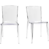 Miliboo - Design-Stühle Transparent 2er-Set ISLAND