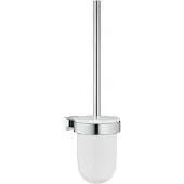 GROHE Essentials, WC-Bürste & Halter, Chrom, Glas, Metall