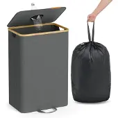 Songmics Pfandflaschen-Sammelbehälter, 95 L Flaschensammler Leergut, Recycling