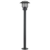 LINDBY Wegeleuchte Belmiro, Eisen, 100 cm hoch, E27, schwarz Belmiro , dimmbar, schwarz, Metall, Modern