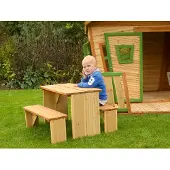 Axi ZidZed Picknick Set aus Holz XXL | Picknicktisch & Picknickbank für Kinder