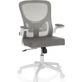 Hjh OFFICE Home Office Bürostuhl BELIO W Schreibtischstuhl mit abklappbaren Armlehnen Stoff / Netzstoff Drehstuhl