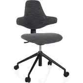Hjh OFFICE Profi Bürostuhl PALIANO Ergonomischer Schreibtischstuhl ohne Armlehnen Stoff Grau Drehstuhl für Büro, Zuhause